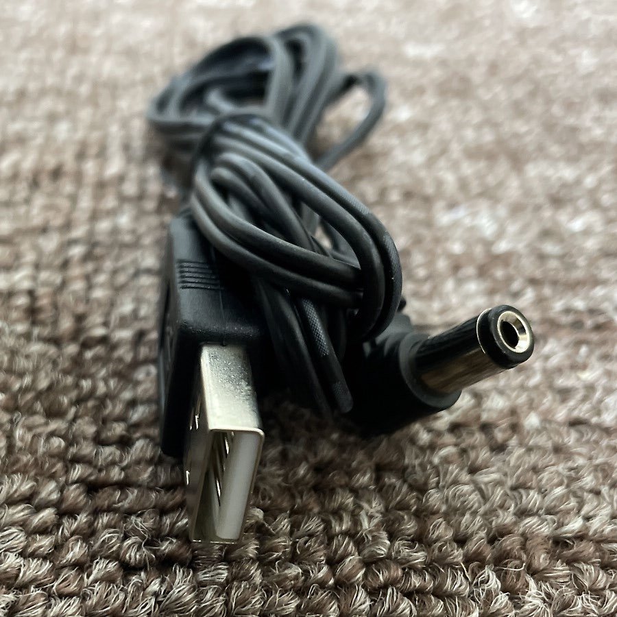 ⑤USBーDC 変換ケーブル USB電源ケーブル 外径5.5mm/内径2.1mm コード長さ120cm (変換 コード プラグ アダプター コネクター)_画像2