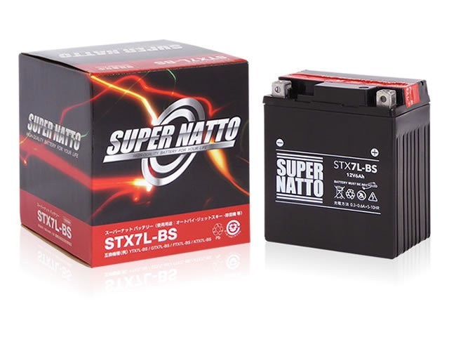 新品 スーパーナットバッテリー バイク用　STX7L-BS　ホンダ【CBX125F】JC11　125cc_画像1