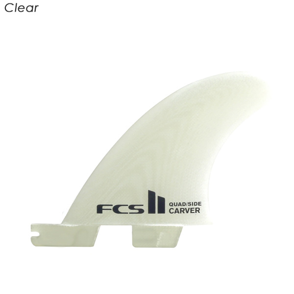 【新品】FCS2 ロングボード FIN エフシーエス2 フィン CARVER Quad Rear Side Bytes Performance Glass ロングボード サイドフィン CLEAR_画像1