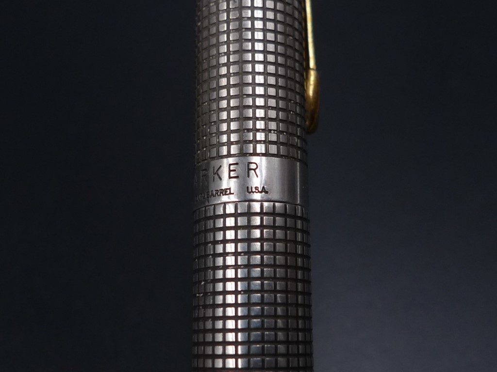 純銀 万年筆 ペン先14K ヴィンテージ PARKER パーカー 75 スターリングシルバー 万年筆 XF 検(シルバー 銀製 吸入式 カートリッジ式 両用_画像6