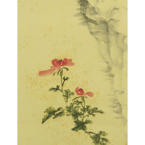B-3957[ genuine work ] rice field talent . direct go in autograph silk book@... pine flower map hanging scroll / south painter . after .* bamboo rice field Japanese picture Japan south . association paper .