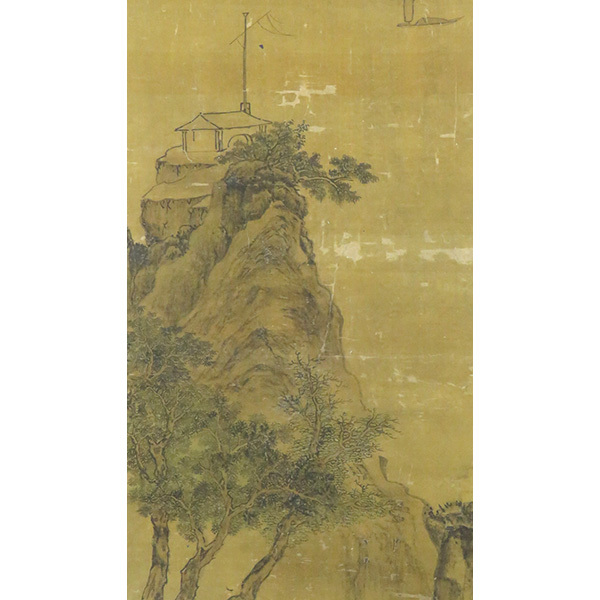 B-4010【真作】中国・卓琮 肉筆絹本淡彩 山水図 掛軸/中国書画 B-4010【真作】中国・卓琮 肉筆絹本淡彩 山水図 掛軸/中国書画
