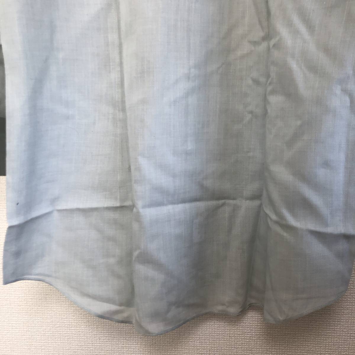 WS0476 美品 D’URBAN（ダーバン） メンズ シャツ 長袖 男前 39-78 グリーン（緑） 無地 コットン混紡 USED シンプル _画像6