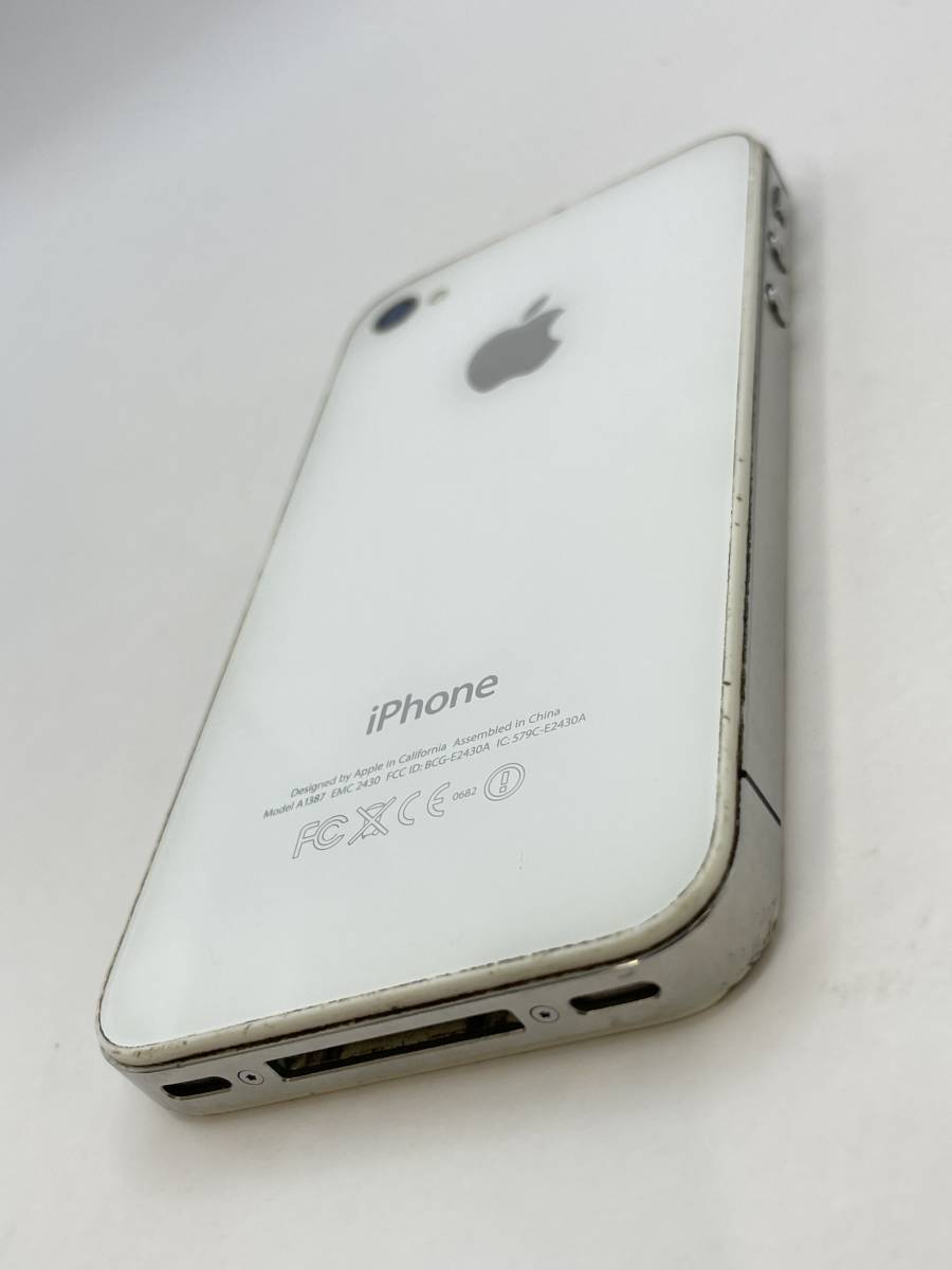 （124）【爆速発送・土日発送可】iPhone 4s 利用制限◯ ホワイト 1円スタート Apple アイフォン【キャリア・au】_画像5