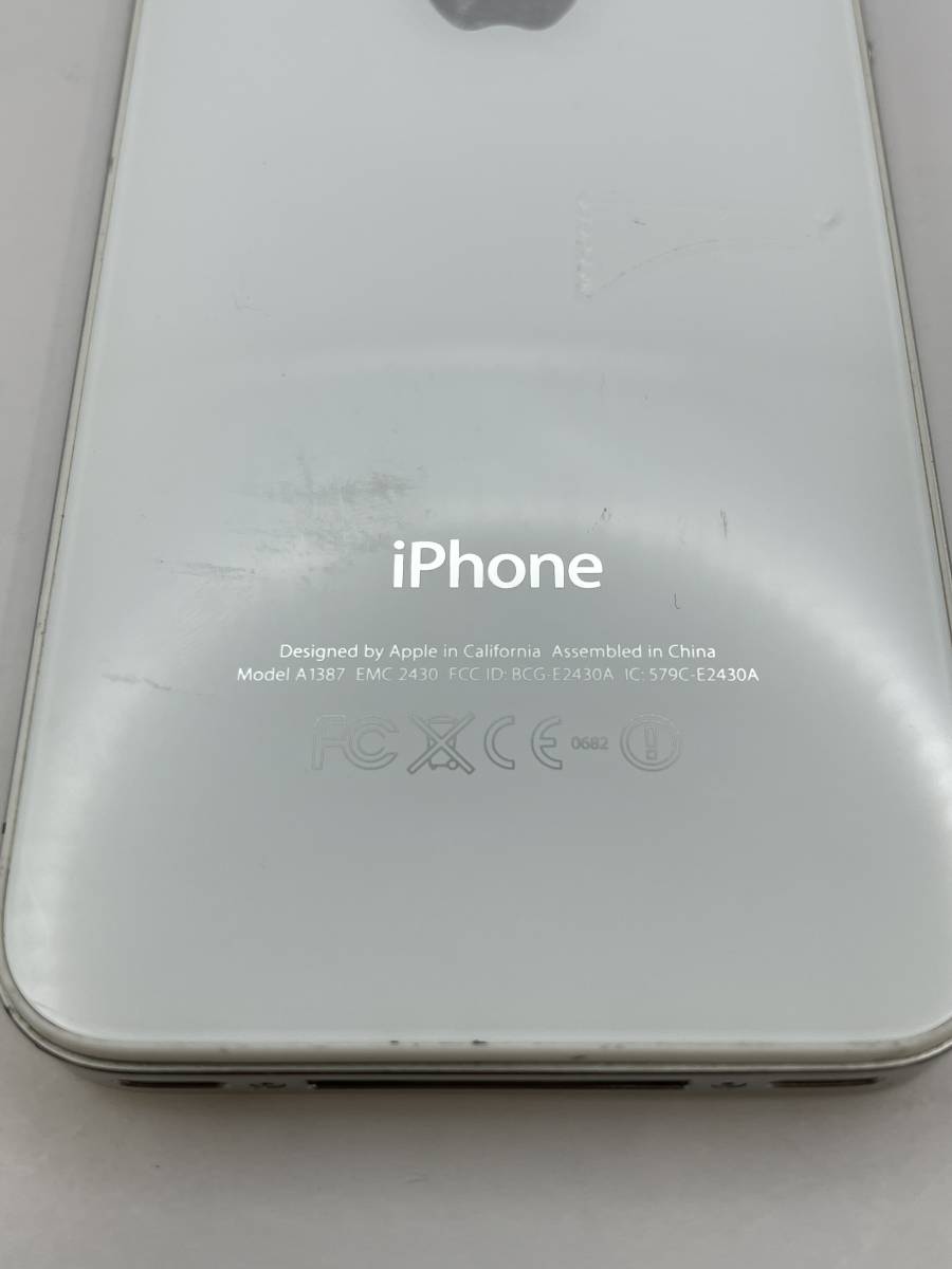 （125）【爆速発送・土日発送可】iPhone 4s 利用制限◯ ホワイト 1円スタート Apple アイフォン【キャリア・au】_画像6