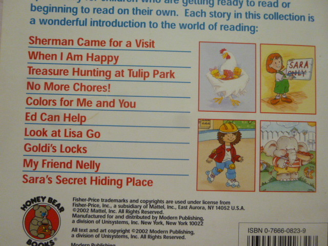  English picture book Fischer price Ready Readers, Stage 1 Preschool-Grade 1