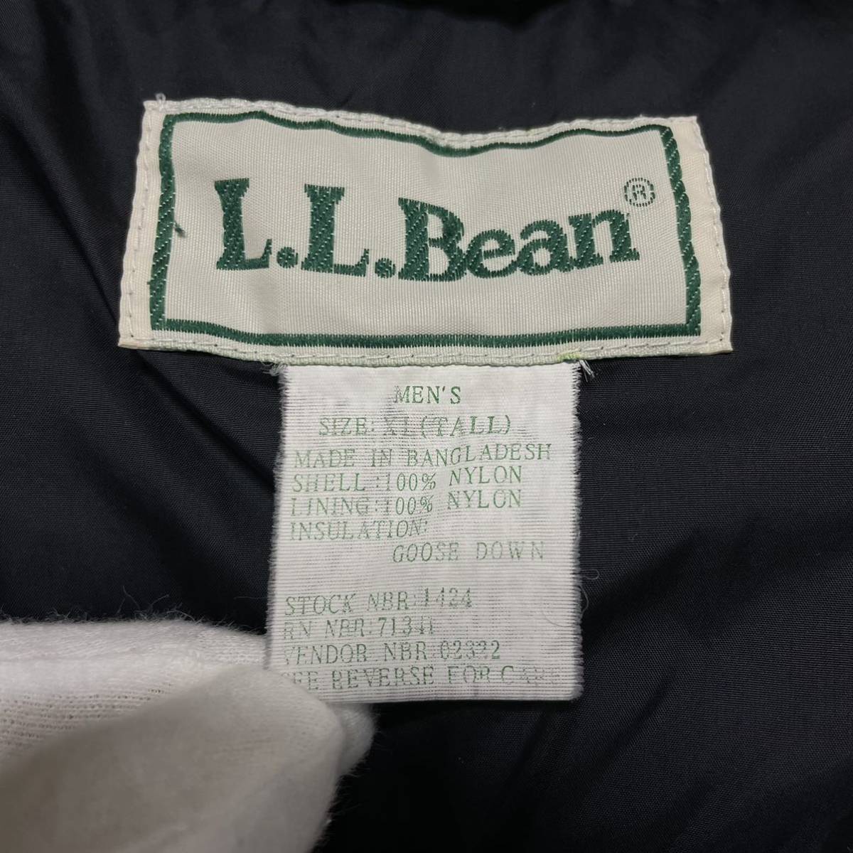 L.L.Bean エルエルビーン ダウンベスト ブラック トールサイズ オールド ビンテージ_画像10