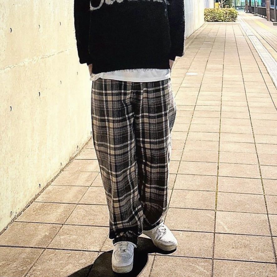 送料無料 30 黒チェック Supreme Dickies Double Knee Baggy Jean Black Plaid シュプリーム ディッキーズ ダブルニー バギー パンツ 新品_画像4