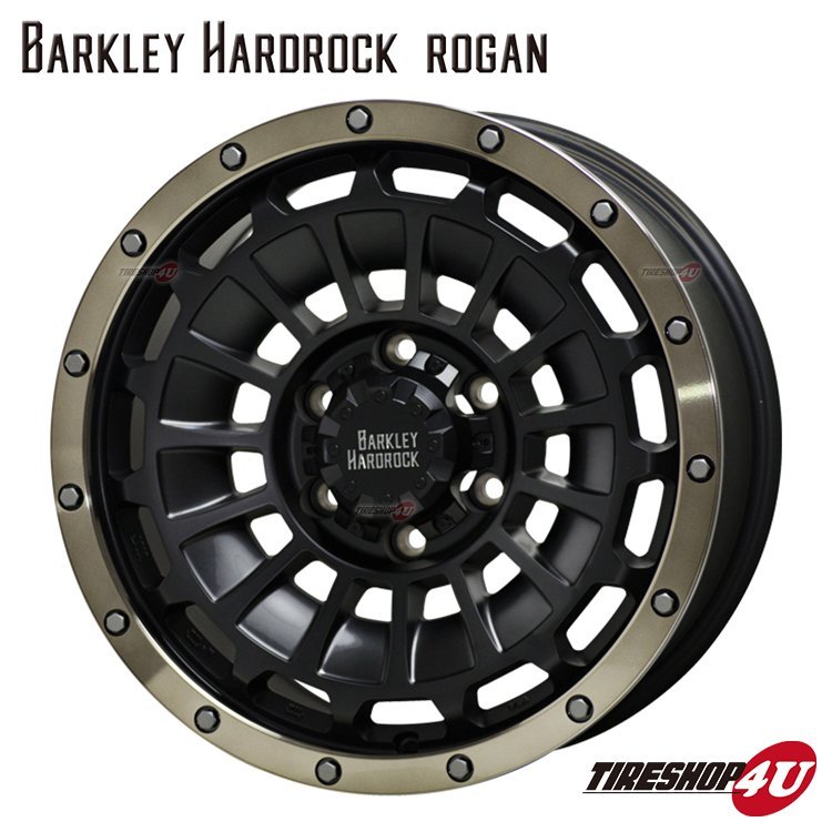 4本セット BARKLEY HARDROCK ROGAN ローガン 18x8.0J 6/139.7 +20 MONSTA RT HYBRID R/T 265/60R18 ホワイトレター プラド ハイラックス_画像2