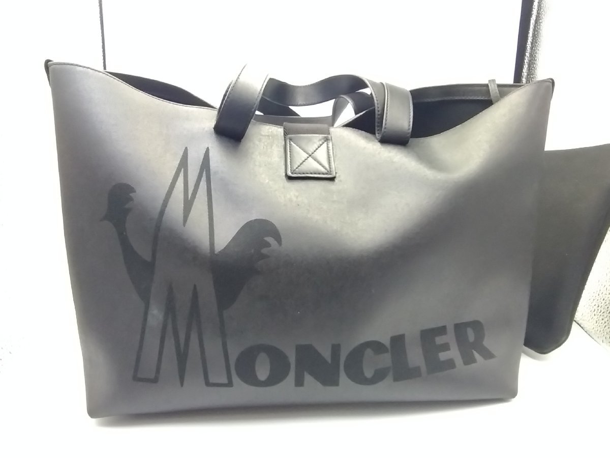 中古美品 MONCLER/モンクレール ロゴ トートバッグ 2way 定価107,000円_画像2