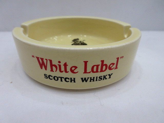 ◆Dewar's White Label デュワーズ 灰皿 SCOTCH WHISKY スコッチウイスキー イエロー 黄色 陶器 長期個人保管 未使用品_画像3