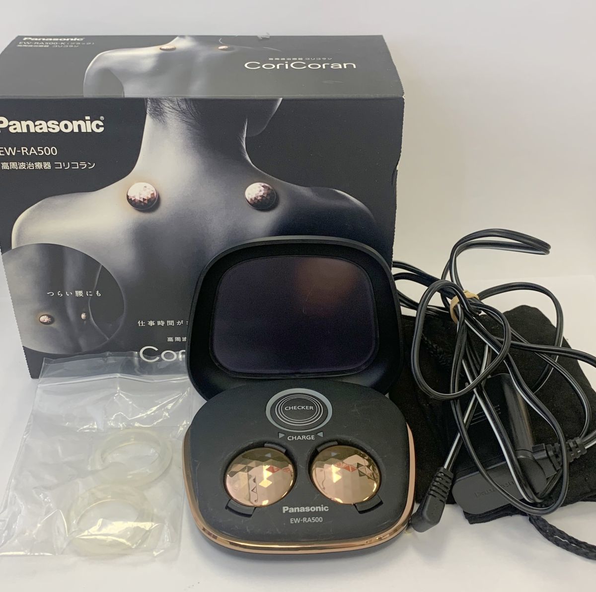 Z434-I57-377 Panasonic パナソニック 家庭用 高周波治療器 コリコラン 血管拡張 血行促進 EW-RA500 通電確認済み 箱付き ⑥_画像1