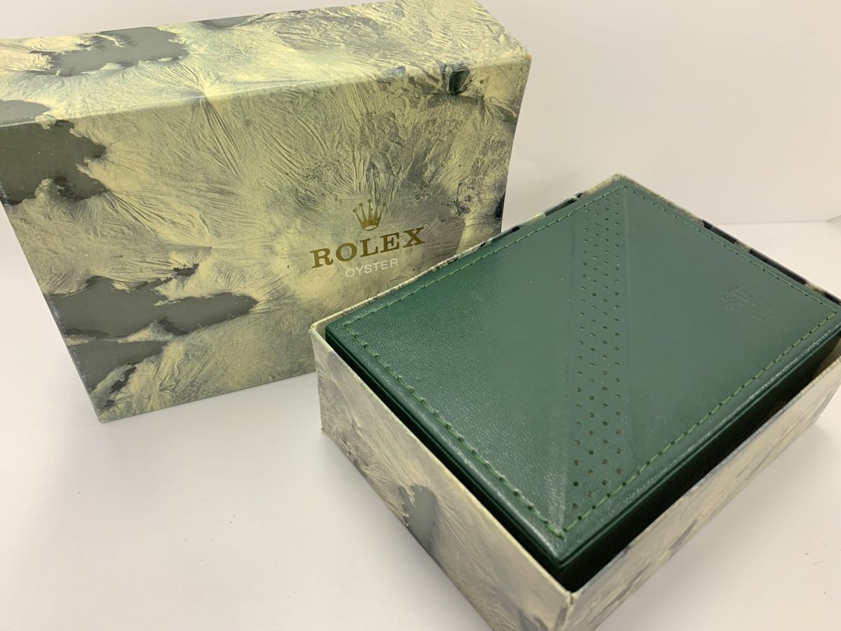 A411-00000 ROLEX ロレックス 時計ケース ウォッチケース ボックス 空箱 空き箱 緑 グリーン 68.00.2 約10x14.5x5cm ⑥_画像9