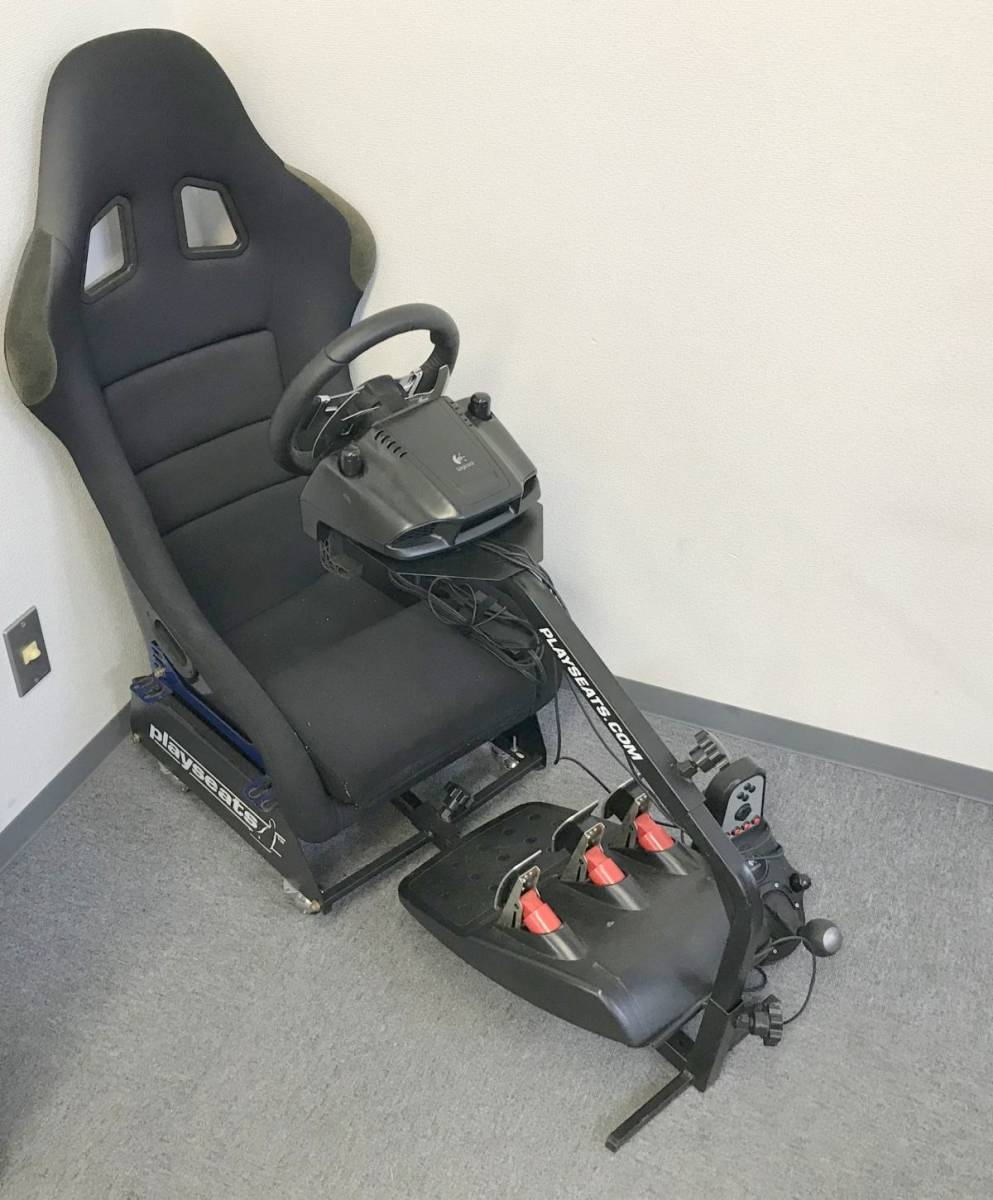 Z252-H5-2472 【引取推奨】Logicool ロジクール Playseats プレイシート 車 ゲーム 家電 カーゲーム ⑯_画像1