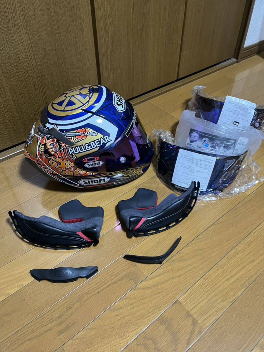 SHOEI X Fourteen MARQUEZ MOTEGI サイズS 2019 10 23 製造　ショウエイ　マルケス　もてぎ　モテギ　祭_画像3