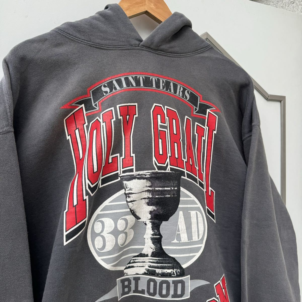 SAINT MICHAEL/セント マイケル/HOLY GRAIL HOODIE BLK XL _画像3