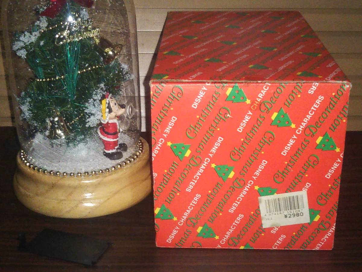 ミッキーマウス ドームツリー ライト メロディ付 19cm クリスマスツリー スノードーム 27612 ディズニー_画像8