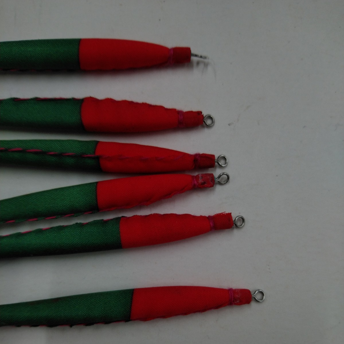 中古 キーストン ウキプラ ハイブリッド針 110　 赤緑 6本セット 浮きスッテ ドロッパー イカメタル_画像2