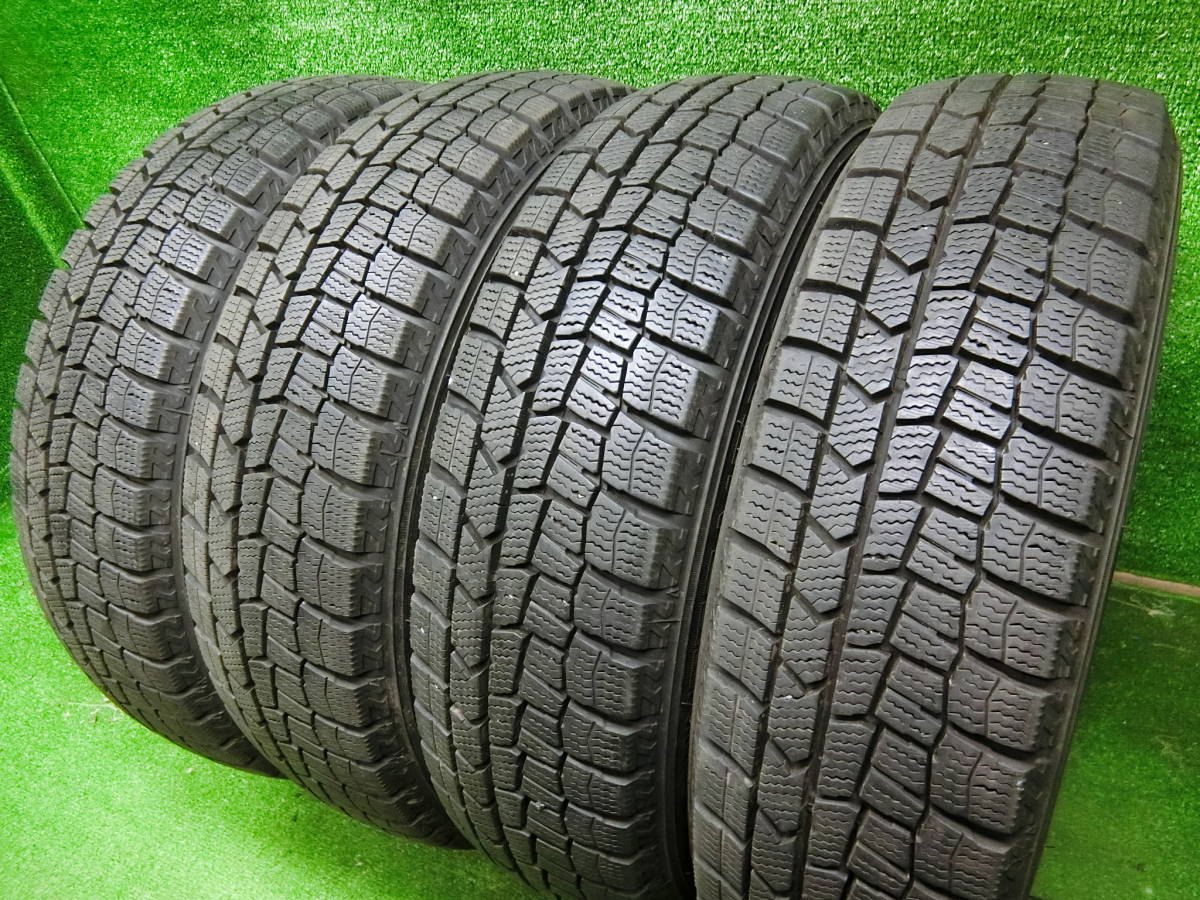 【送料無料】★ バリ　8分山～8.5分山 ★ 155/65R14 ★ DUNLOP WINTERMAXX WM02 ★タント ムーヴ ミライース モコ等★19年製★4本set★N695_画像3