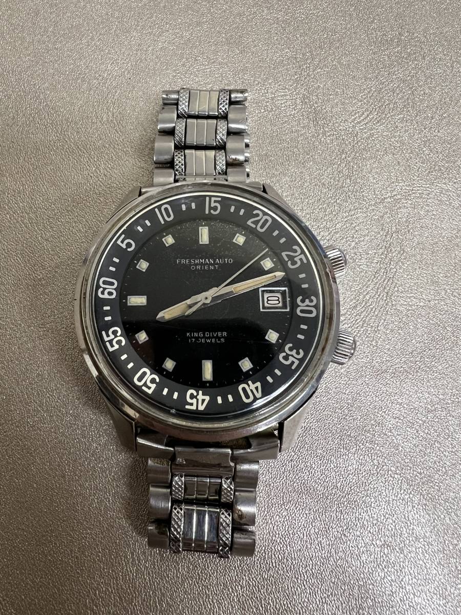 ORIENT オリエント キングダイバー T19202A 17石　Fresh Man Auto Orient Kingdiver 自動巻き ヴィンテージ ジャンク 中古 希少◆管No16648_画像2