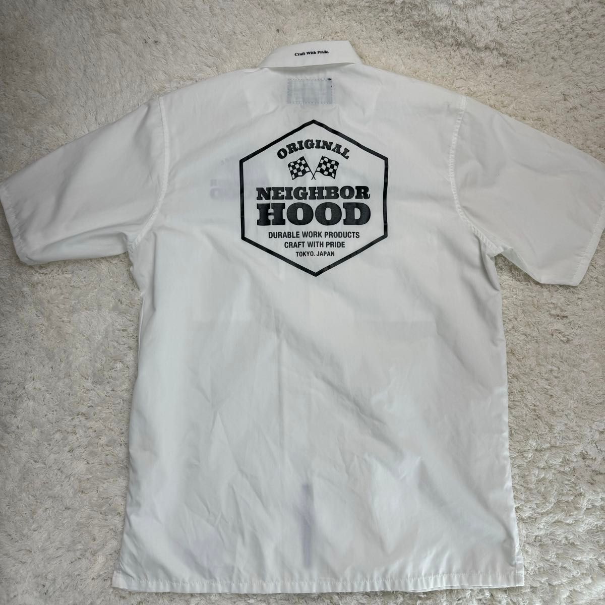 NEIGHBORHOOD/ネイバーフッド　プリントロゴ半袖シャツ　サイズM
