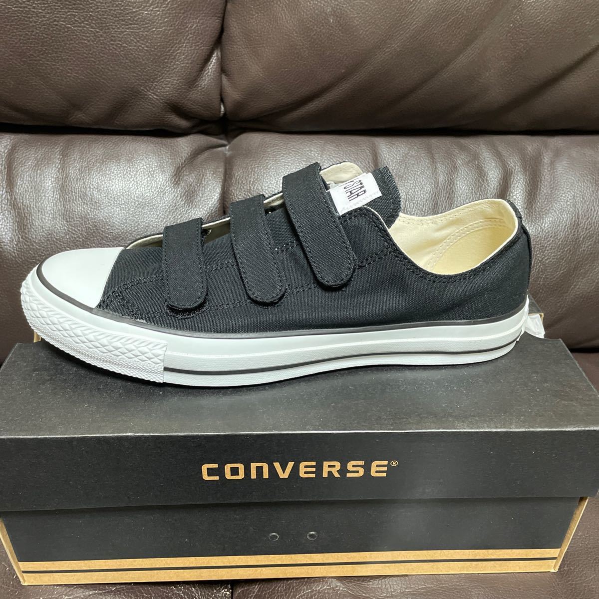 未使用 CONVERSE コンバース ALL STAR V-3 OX ベルクロ ブラック 黒 US8.5 27cm_画像3