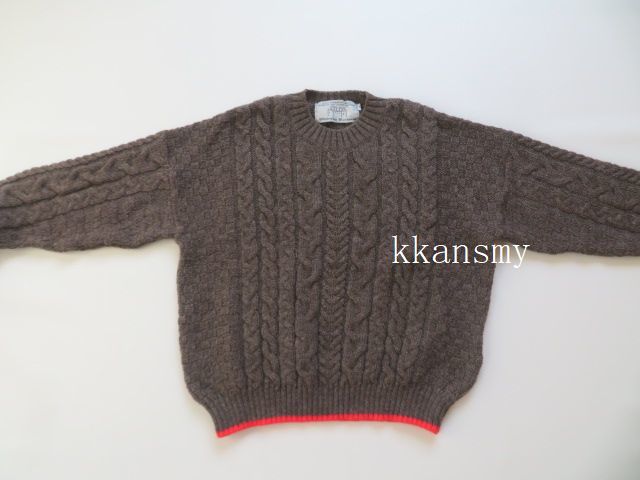 2022NOLLEY'Sノーリーズ別注OLDDERBY KNITWEARオールドダービー ニットウェア*アランケーブル配色プルオーバーニット_画像2