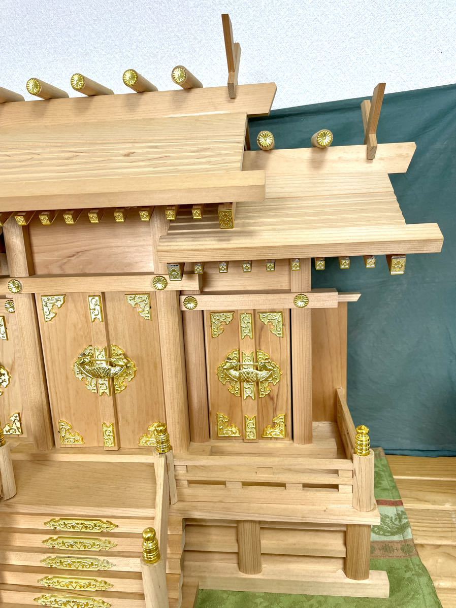 ★ 神棚　高さ約50cm 幅約62㎝ 奥行約24㎝ 単品 神社 神宮_画像6