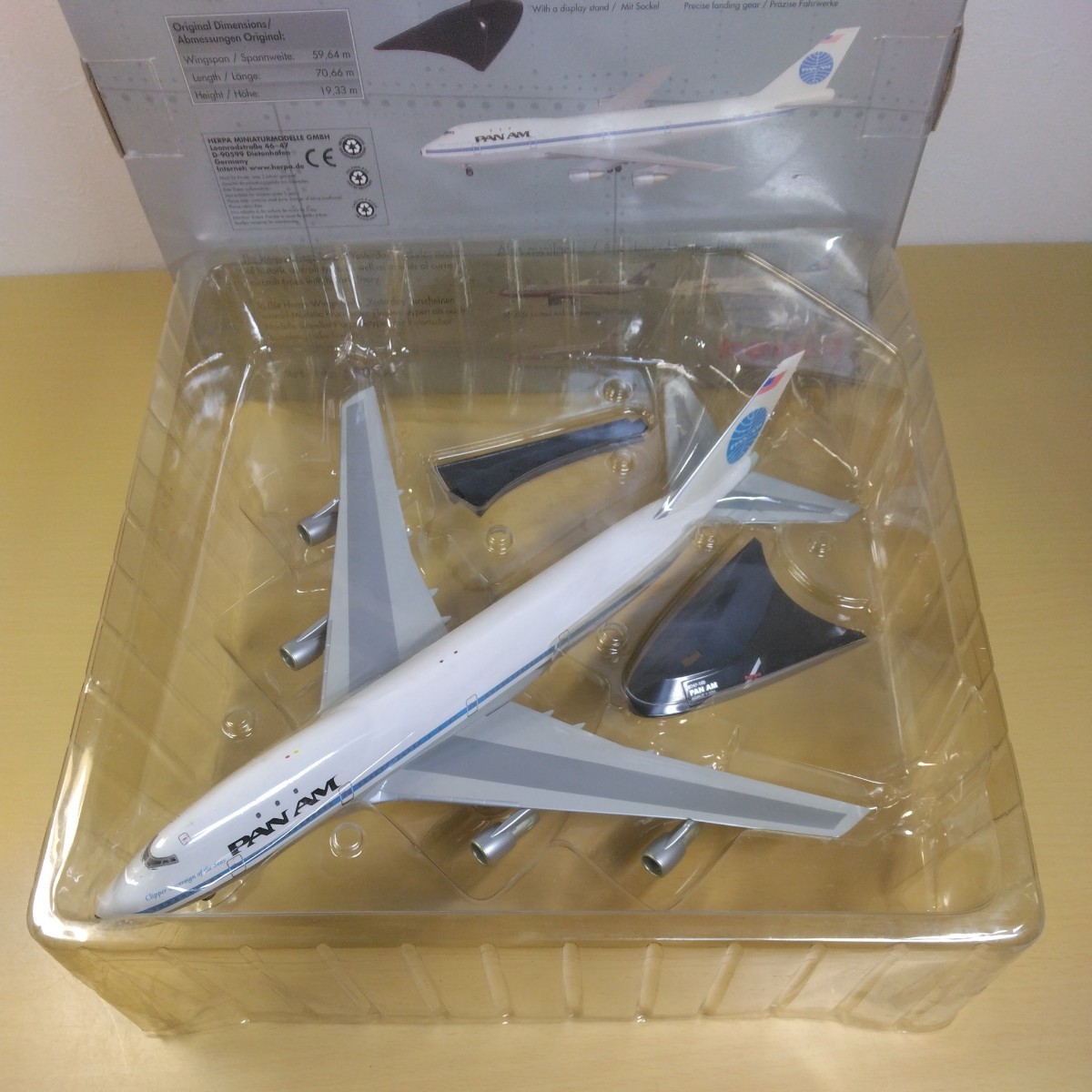 1/200 PAN AM Boeing 747-100 herpa 飛行機 模型 ボーイング747 パンナム航空 ヘルパ ウィングス _画像8