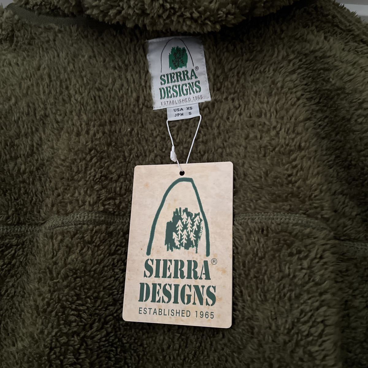 SIERRA DESIGNSシェラデザインFLEECE ZIP UP PARKA/オリーブ/S/USA_画像8