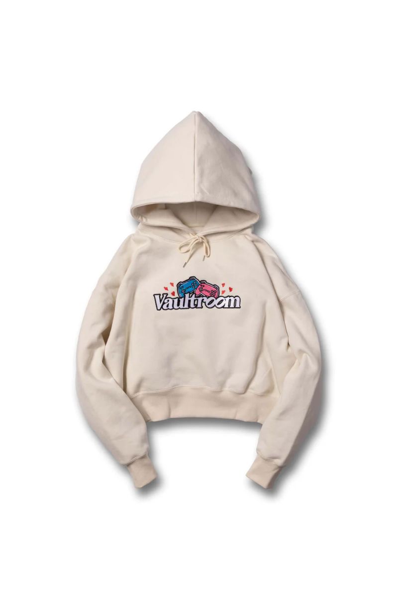 TWO PLAY WOMENS CROPPED HOODIE / BEIGE ボルトルーム vault TWO PLAY WOMENS CROPPED HOODIE / BEIGE ボルトルーム vault