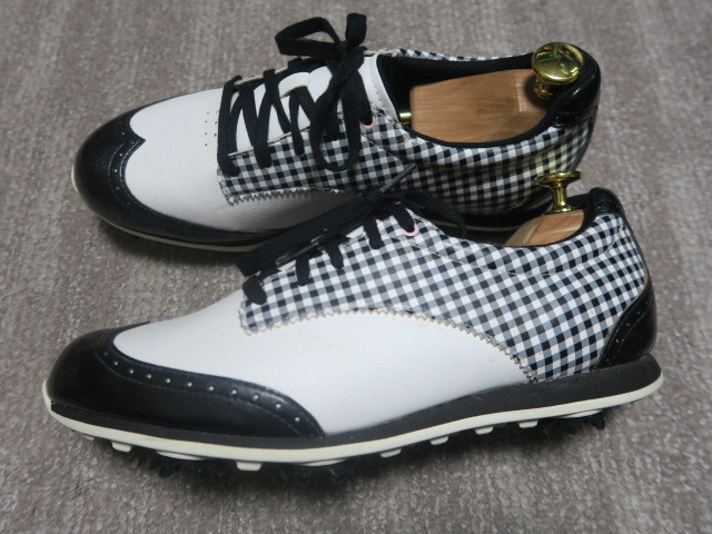  очень красивый товар *adidas GOLF Adidas Golf Driver Grace серебристый жевательная резинка проверка туфли для гольфа 24.0cm Golf одежда женский 