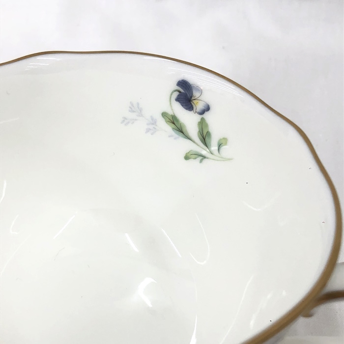 未使用 Noritake カップ＆ソーサー 2客セット バイオレットソング すみれ柄 [jgg]_画像4