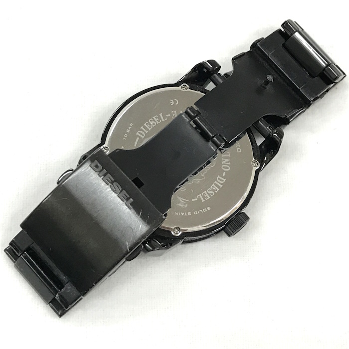 DIESEL 腕時計 クオーツ SS ブラック文字盤 DZ-1566 [jgg]_画像5