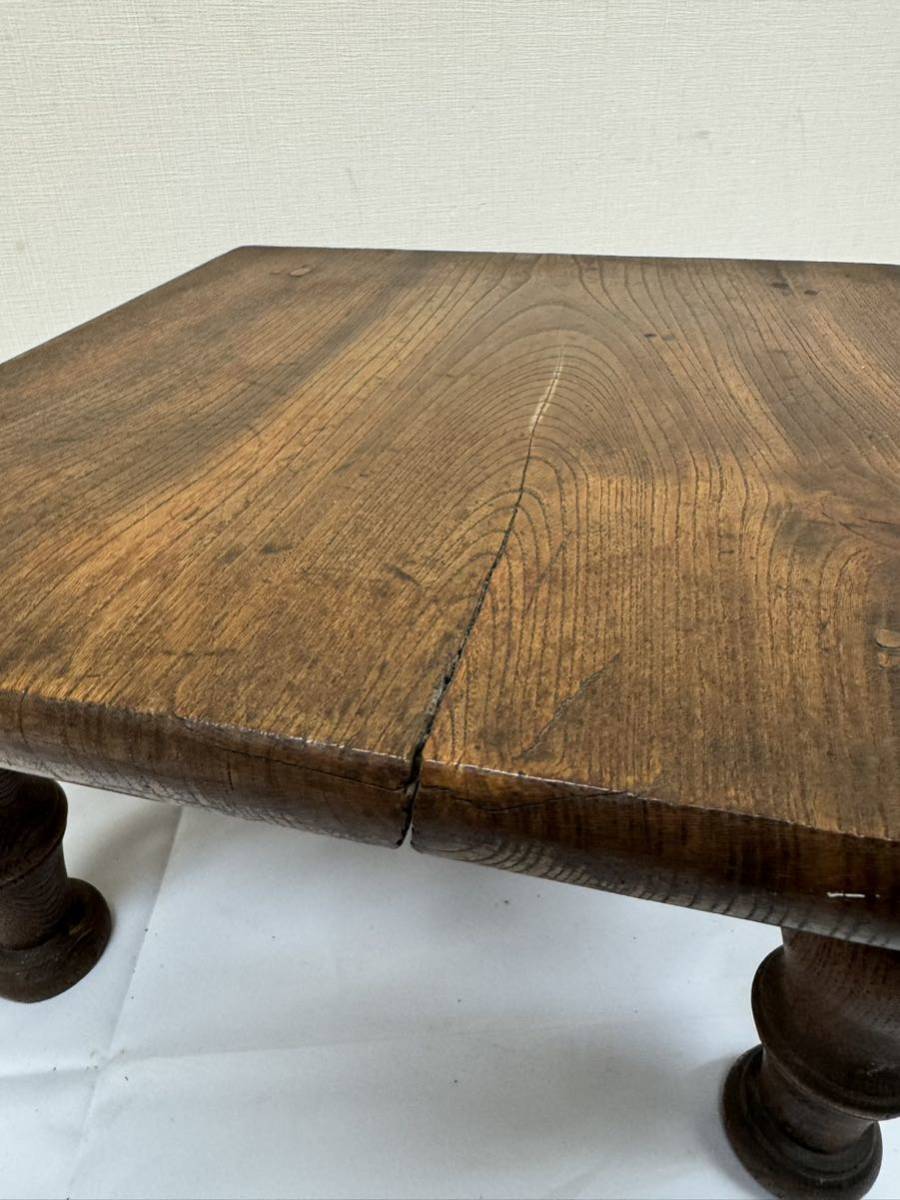 アンティーク 木製 ちゃぶ台 ローテーブル 欅材 レトロ_画像4