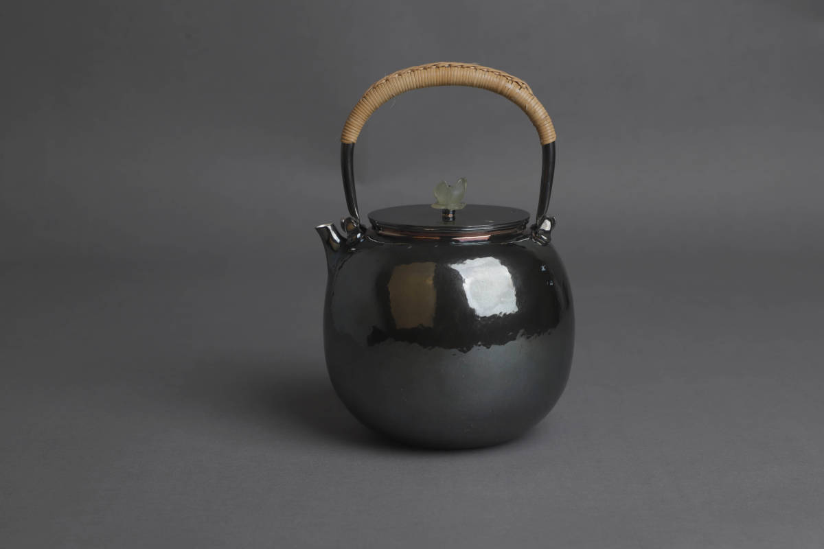 時代 純銀製 中川浄益造 砡摘 湯沸 工芸品 古美術品 銀瓶 煎茶道具