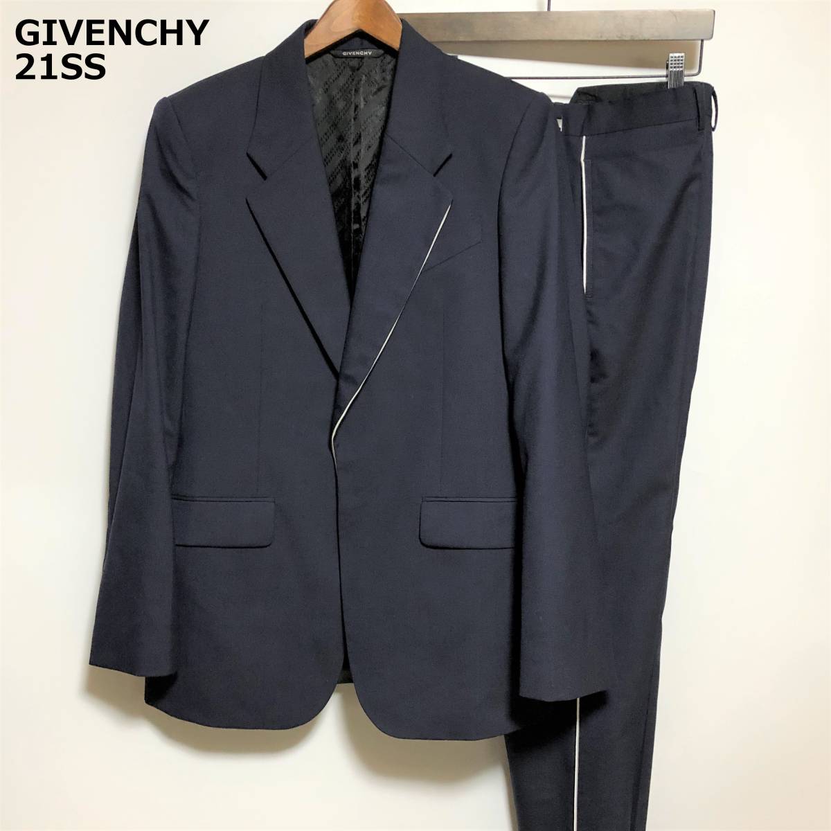 GIVENCHY 21SS コントラストトリム セットアップ スーツ ジャケット スラックス ジバンシー ジバンシィ