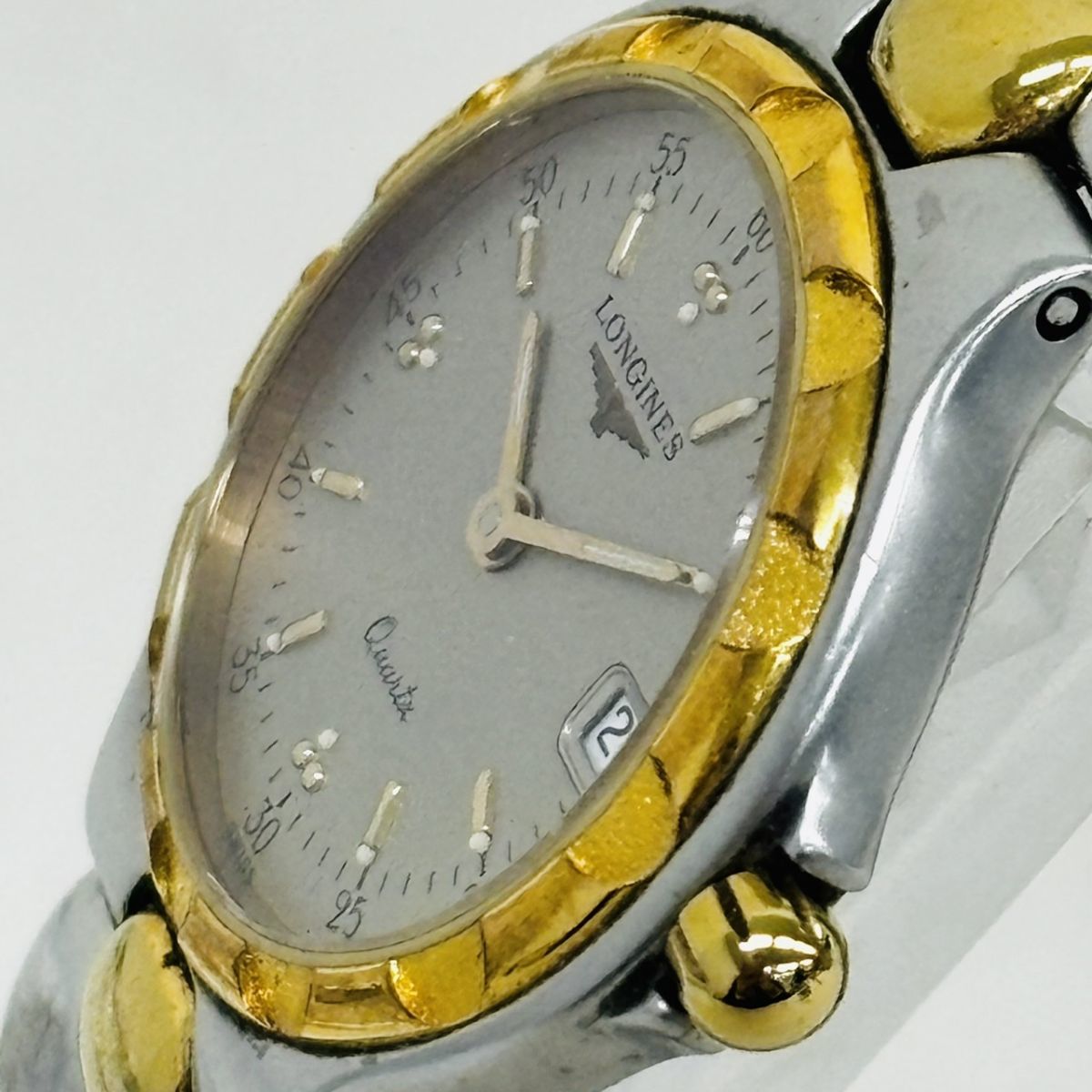 G303-H21-624◎LONGINES ロンジン Quantx クオンテックス L1.114.3 27437292 クォーツ レディース デイト 腕回り約15cm 直径約2cm_画像2