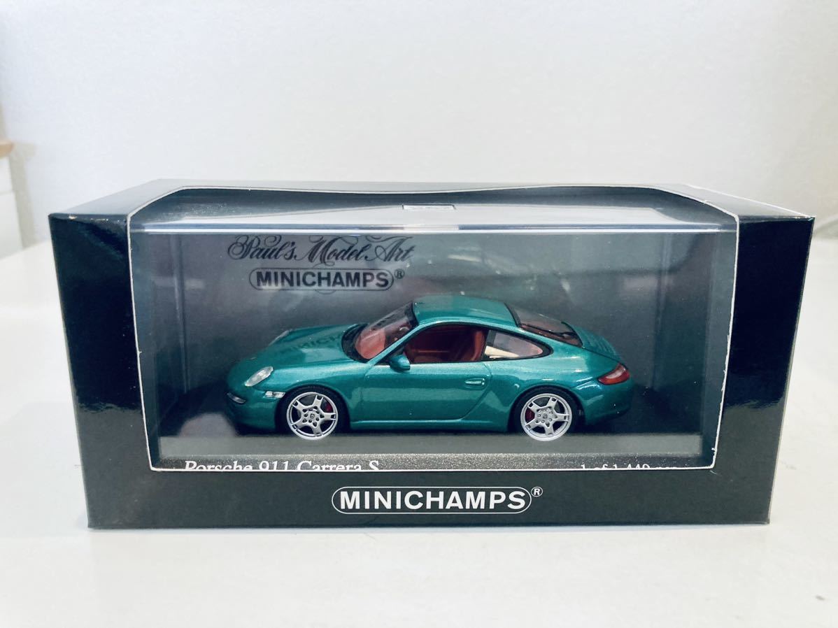 【送料無料】1/43 Minichamps ポルシェ 911 カレラS (997) 2004 Green metallic_画像4