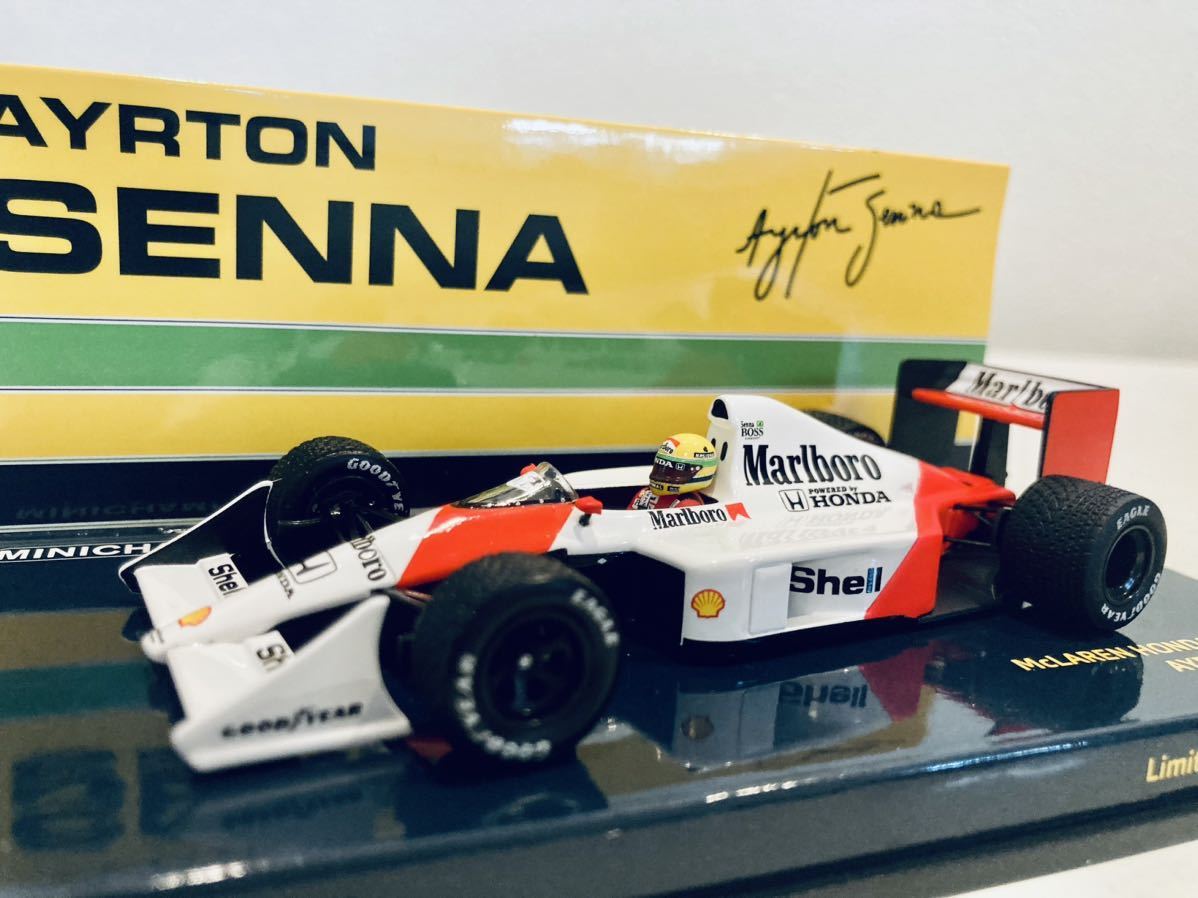 【送料無料】1/43 Minichamps マクラーレン ホンダ MP4/4B A.セナ Honda V10 Test Car 1988タバコ仕様 新金型_画像1