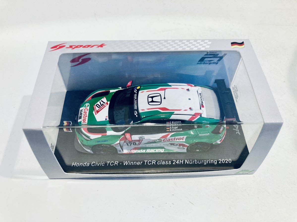 【送料無料】1/43 Spark ホンダ シビック タイプR TCR #170 Team Castrol Honda Racing Winner TCR Class Nurburgring 24H 2020_画像3