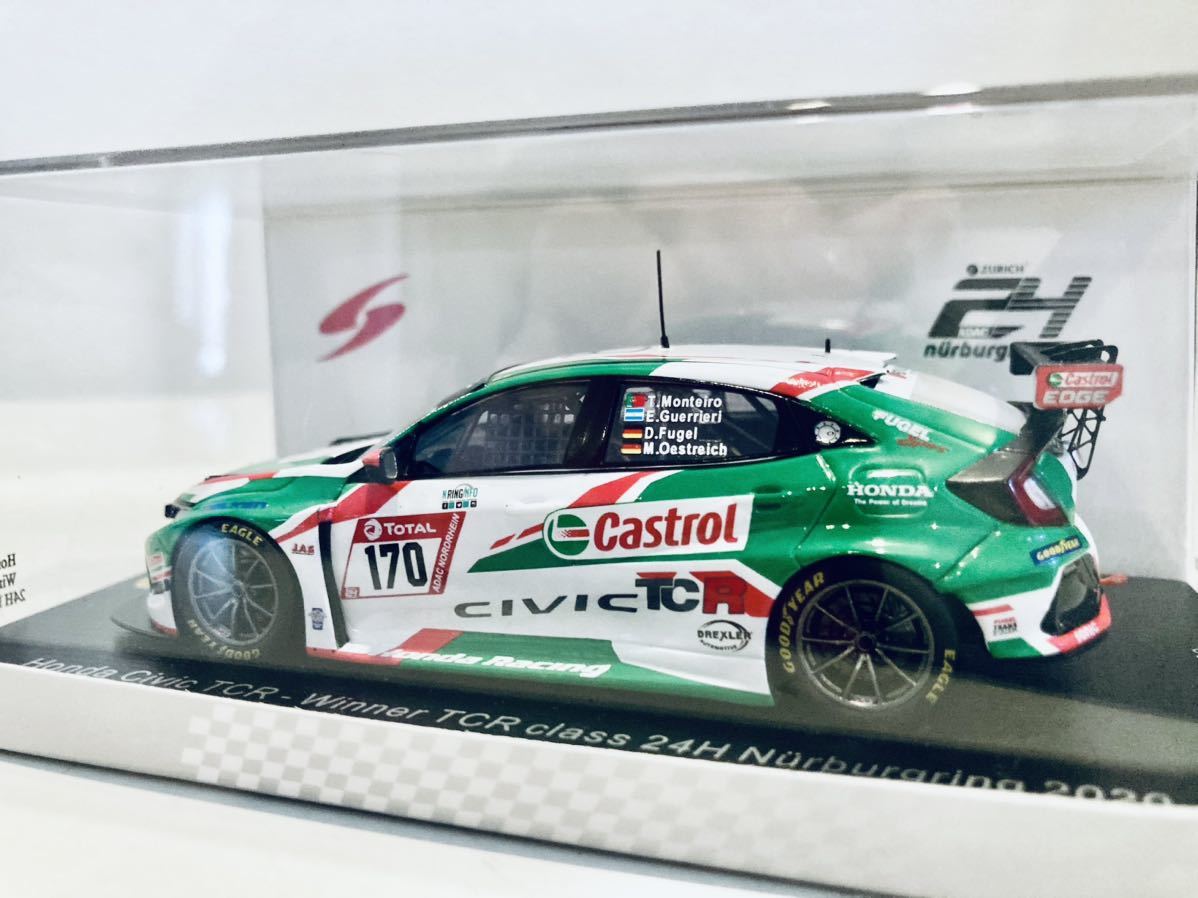 【送料無料】1/43 Spark ホンダ シビック タイプR TCR #170 Team Castrol Honda Racing Winner TCR Class Nurburgring 24H 2020_画像2