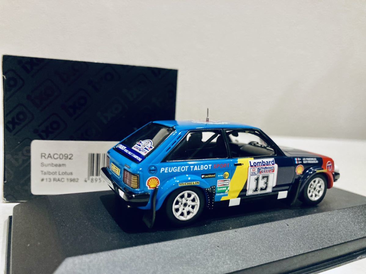 【送料無料】1/43 IXO サンビーム タルボ ロータス #13 G.フレクラン RAC Rally 1982_画像2