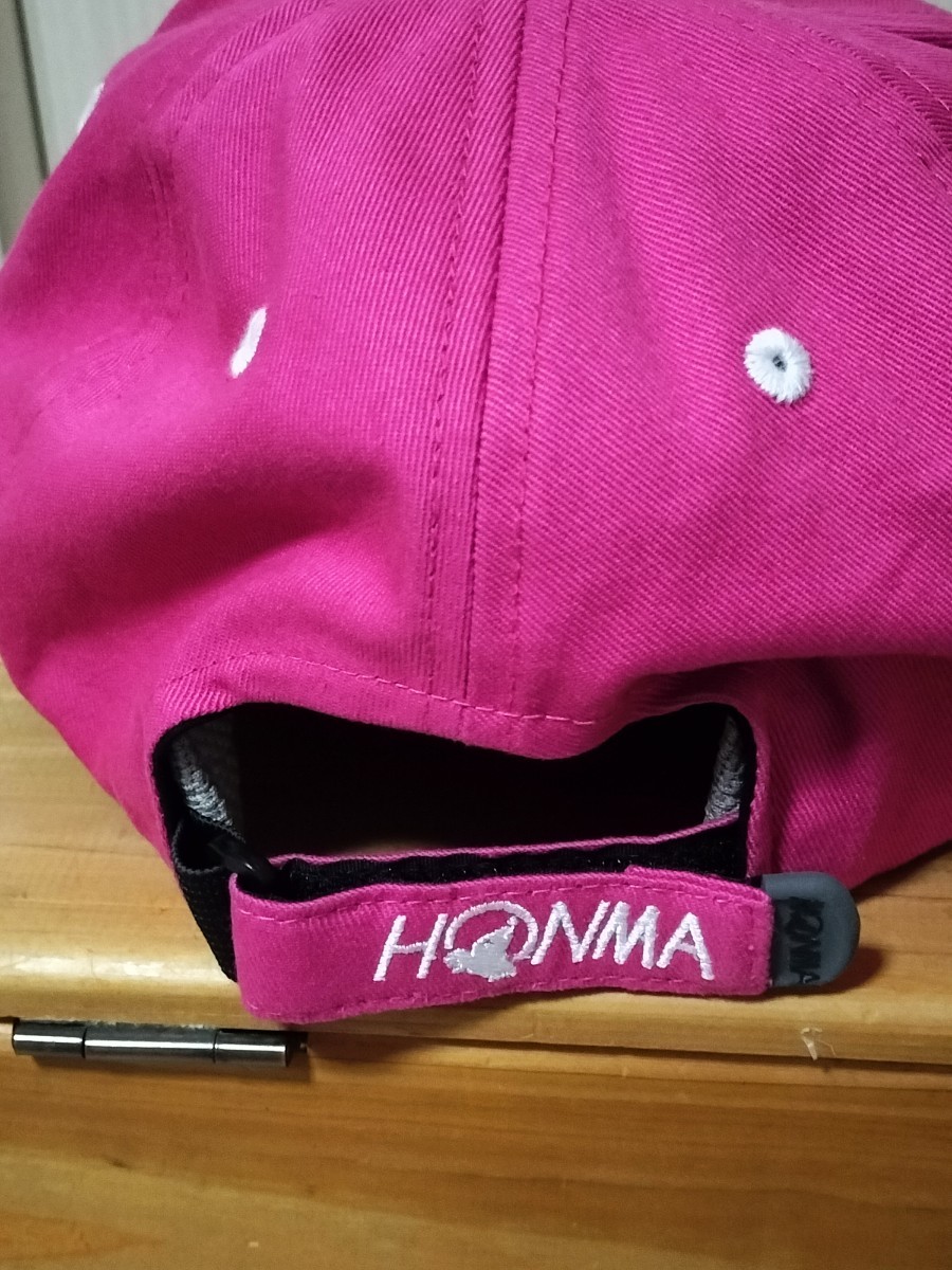  HONMA ホンマゴルフ キャップ 帽子 フリーサイズ レディース ピンク系 イ・ボミ使用モデル ゴルフ スポーツ 未使用 送料無料_画像4