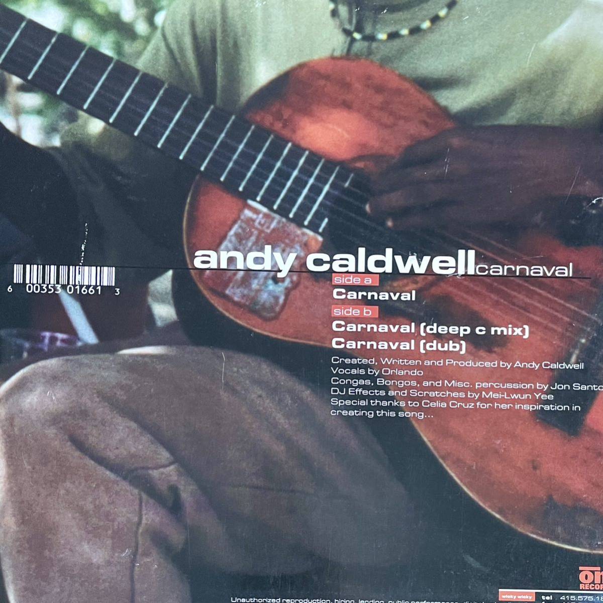 【 Cafe Del Mar Bruno pick 】Andy Caldwell / Carnaval LATIN HOUSE DEEP VOCAL _画像2