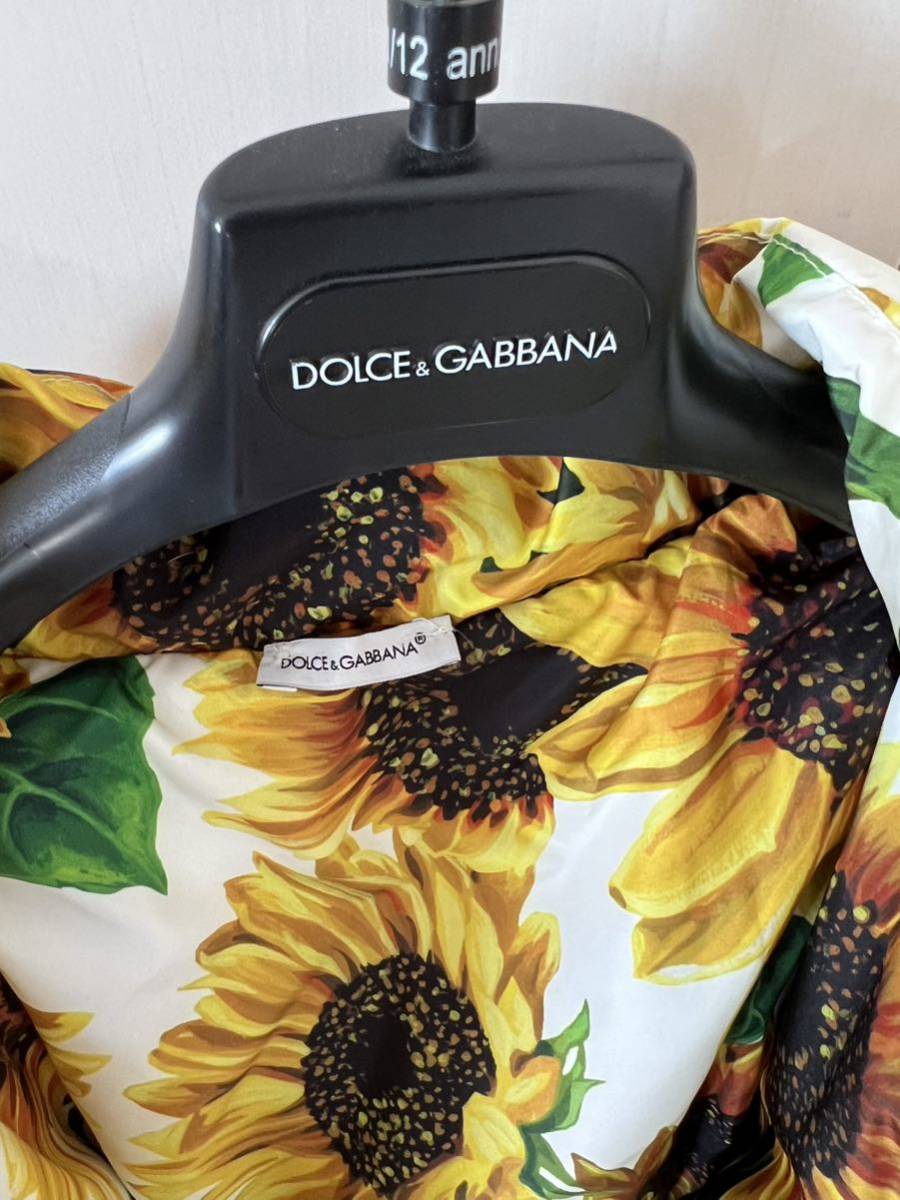 DOLCE&GABBANA Dolce and Gabbana down coat sunflower 12 -years old 11 -years old Italy made Mukou . regular shop buy 30 ten thousand 