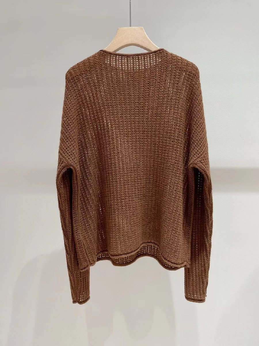 Loro Piana　ロロピアーナ　カシミア　ニット　長袖　無地　ゆったり　セーター　秋冬新品　S/M/L_画像2