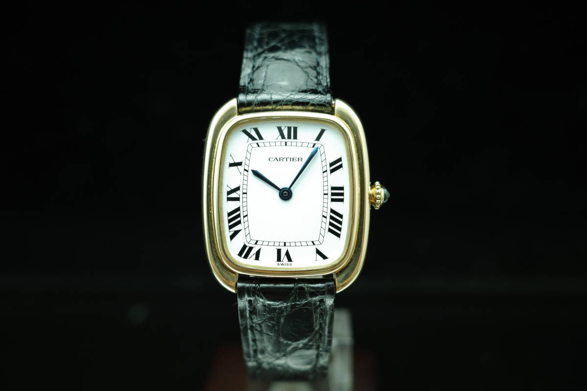 K18YG金無垢カルティエ CARTIER ゴンドーロ Gondolo LM Automatic アンティーク1980年代 メンズ 自動巻 動作良好極美品 希少 本物 価格高騰_この機会をお見逃しなくご入札ください。