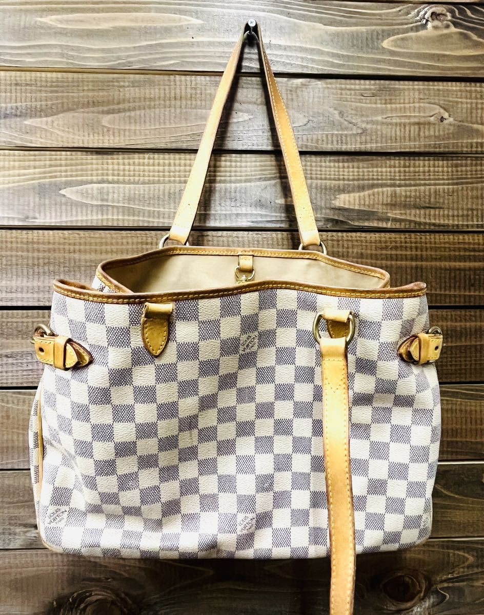 ◇1円 ★ LOUIS VUITTON ルイヴィトン ダミエ アズール バティニョールオリゾンタル ショルダーバッグ ジャンク used_画像6