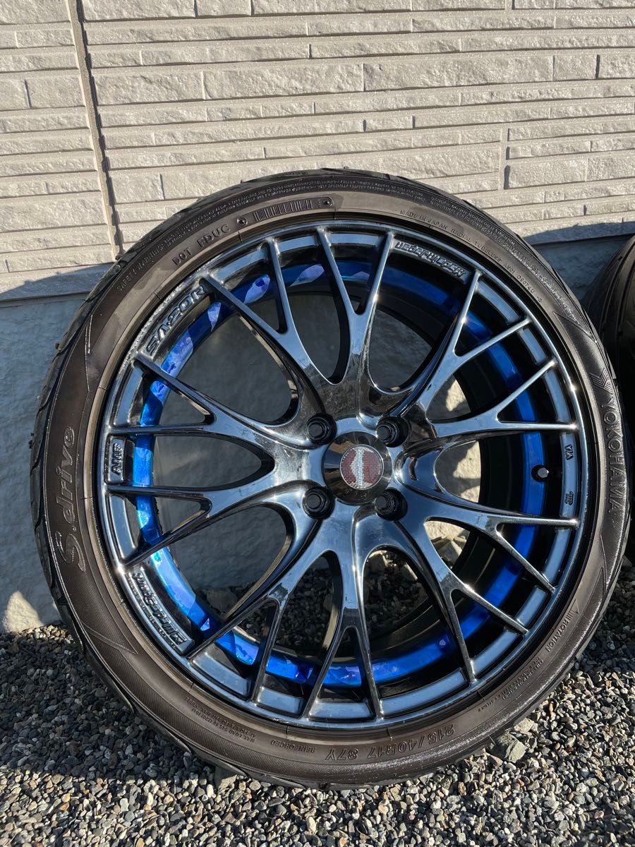 Weds Sport ウェッズスポーツ SA20R 17×7J＋50 4穴215/40R17 ヨコハマ トヨタiQ、ヴィッツ等